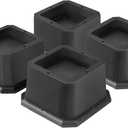 shouwuhho Furniture Risers 2 Inch, Adjustable Bed Risers Elevation in Heights 2 Inch for Couch, Sofa, Table, Chair, Raisers Support up to 6,000 lbs, Black, 4 Pack