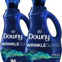Downy WrinkleGuard Liquid Fabric Softener and Conditioner, Fresh, 48 fl oz 48 Loads, Pack of 2 (48 Fl Oz (Pack of 2))