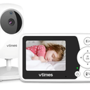 Baby Monitor with Camera and Audio, Video Baby Monitor No WiFi Night Vision 2.4" LCD Screen Portable Baby Camera Monitor Alarm Lullaby Temperature Sensor and 1000ft, Ideal for Baby/Elderly/Pet