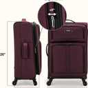 U.S. Traveler Anzio Softside Expandable Luggage with Spinner Wheels, Burgundy, 26-Inch Medium