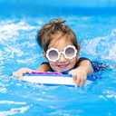 Fumwase 12 Pairs Kids Round Flower Sunglasses for Girls Toddler With 100 Colorful Letter Beads 50 Flower Beads 1 Glue for DIY Crafts Boy Girls Groovy Party Favors