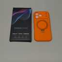 IYH Magnetic Case for iPhone 17 Pro Max 6.9" with Invisible Stand [16FT Military Protection] Liquid Silicone Cover, Orange