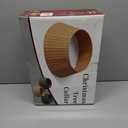 28in Christmas Tree Collar - Wicker Woven Tree Collars for Artificial Trees - Handmade Rattan Rustic Farmhouse Basket for Tree Base Cover with Cord Cut-Out for 6ft 7.5ft 8ft Trees (Brown)