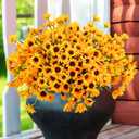 24PCS Silk Sunflowers Artificial Flowers Bulk, Fake Sunflowers with 24 Small Daisy Mums Flowers for Outdoors Home Office Centerpiece Window Porch Hanging Planter Fall Dcor (Yellow)