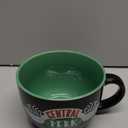 Silver Buffalo FRIENDS Central Perk Black Ceramic Mug Oversized for Coffee, Soup, 24 Ounces