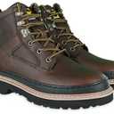 MEN’S CHINOOK WORKHORSE II DARK BROWN LEATHER LOW WORK BOOTS, Size 8 
