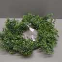 26'' Large Boxwood Wreath for Front Door, Porch, Window- Artificial Boxwood Leaves Greenery Outdoor Wreath for Home, Farmhouse Wall Decor- Spring, Summer, Fall, All Seasons (Green)