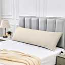 Warmstar Cotton Body Pillow Cover 1 Pack, 600 Thread Count Body Pillow case 20"x54" Soft Breathable with Envelope Closure,Ivory White