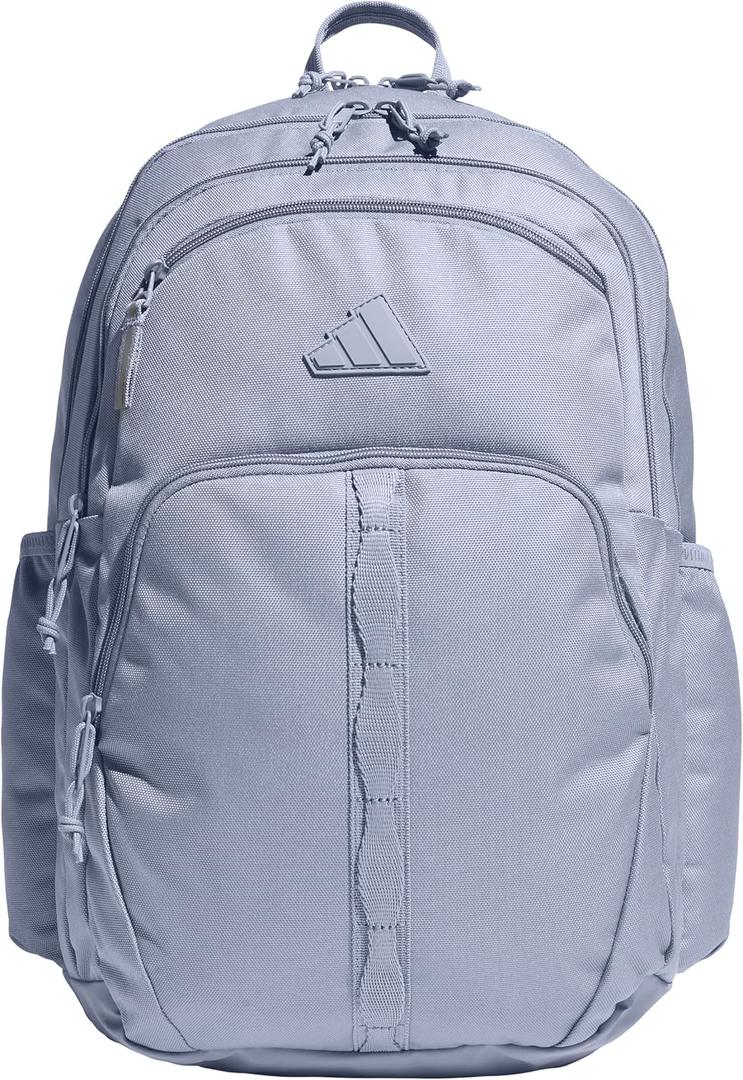 adidas Prime Backpack for Work, Travel Bag for Women and Men with Padded Compartment for Laptop, Silver Violet Purple/ Grey Four, One Size