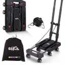 Folding Hand Truck Lightweight Hand Truck Dolly Foldable,Luggage cart with 6 Rotate Wheels, Utility Cart with Adjustable Handle,Collapsible Dolly for Moving (Purple)