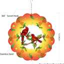 Cardinal Wind Spinners Metal Cardinal Gifts for Women, Mom, Grandma,12inch Hanging Wind Spinner for Outdoor&Indoor Decor Wind Kinetic Christmas Mother Ornament for Yard Garden Decoration