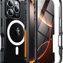 Red2Fire Designed for iPhone 16 Pro Max Case,[Built-in 9H Tempered Glass Screen Protector][Compatible with Magsafe][Full Body Shockproof][Heavy Duty Protection] Phone Case for iPhone 16 Pro Max 6.9" (Black/Clear)