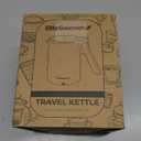 Elite Gourmet Dual Voltage 120-230V, Travel Double Wall Insulated Cool-Touch, 0.6L Electric Kettle Stainless Steel Interior, Hinged-Locking Lid, Auto Shut-Off, Boil Dry Protection, Black