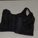 FeelinGirl Post Surgery Compression Bra for Women's Front Closure Bra with Adjustable Straps Wirefree (Medium, Black)