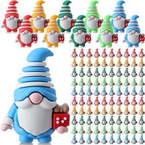 Mini Gnomes Figurines Bulk Miniature Ornaments Hide and Seek Small Statues Decor Tiny Gifts Home Party Craft Dollhouse Decoration(100 Pcs)