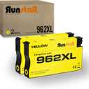 Run Star 2-Packs Remanufactured for 962XL Ink Cartridge(2 Yellow)