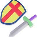 Super Z Outlet Children's Foam Toy Medieval Joust Sword & Shield Knight Set Lightweight Safe for Birthday Party Activities, Event Favors, Toy Gifts Pack of Ten