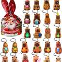2025 Capybara Advent Calendar Fillers 24PCS Capybara Keychains Countdown Calendar Fillers Capybara Action Figures Christmas tree ornament Gift for Christmas Birthday (Colourful-B)