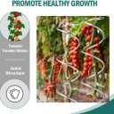 58" Galvanized Plant Supports Spiral Tomato Cages, 10 Pack Metal Twisted Tomato Stakes Climbing Plant Stake Tower Outdoor Indoor
