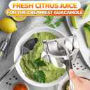 Fruit Juice Squeezer Handheld Aluminum Alloy - Manual Juicer Hand Press, Non-Slip Ergonomic Handle, Easy to Use & Clean, 0.6 L Capacity - Great Bar Juicer for Citrus, Pomegranate, and Other Fruits