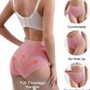 Xaanelr Women's Underwear Cotton Tummy Control High Waisted Underwear Soft Breathable Full Coverage Panties Multipack (Medium)