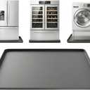 Large 2929''Silicone Washing Machine Drain Pan,0.98" Raised Edges,Non-Slip Waterproof Drip Tray for Under Washer & Dryer,Anti-Vibration Floor Leak Protector for Refrigerator,Air Fryer,Coffee Maker