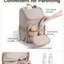 BAGSMART Diaper Bag Backpack, Large Baby Diaper Bag, Quilted Puffy Baby Bag for Mom with Quick-access Insulated Pockets, Lightweight Versatile Travel Backpack