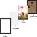 HORLIMER 5x7 Picture Frame Set of 15, Black Picture Frames Display 5 by 7 Photo for Wall or Tabletop