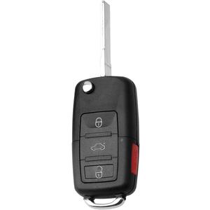 1Pcs Car Key Fob Keyless Flip Entry Remote HLO1J0959753AM 3-btn Compatible with Beetle Golf Passat Flip Key Fob