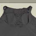 SUUKSESS Women Padded Open Back Boat Neck Tank Tops Double Lined Basic Shirts (Black, L)