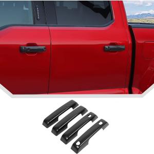 JeCar Carbon Fiber Door Handle Cover Trim Kit Fit for Ford F150 2021-2023 Accessories (4pcs)