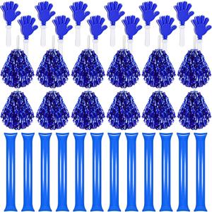 Sosation 36 Pcs Mexico Party Supplies Team Spirit Soccer Accessories Cheerleading Pom Poms Hand Clappers Party Favors and Thunder Sticks Noise Makers for Sporting Events