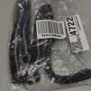 4-6FT Heavy Duty Dog Leashes for Large Dogs, Shock Absorbing Bungee Tactical Leash with 2 Padded Handle, Car Seatbelt and Metal Carabiner Clip, Strong No Pull Dog Leash for Medium (Black)