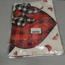 2 x Valentines Day Hearts Garden Flag 12x18 Inch Double Sided Small Burlap Love Red Buffalo Plaid Bowknot Holiday Heart Outside Yard Decoration (RMQ-925)