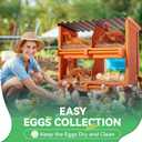 Chicken Nesting Boxes,4 Compartments Wooden Nesting Boxes for Chickens,Laying Nest Boxes for Hens Ducks Poultry Protect Eggs Chicken Coops Easy Egg Collection (4 BOXS)