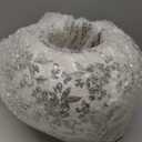 Mimorou Green and White Vases Ceramic Vintage Chinoiserie Floral 6.69" H Terracotta Round Rustic Pottery Large Crackle Finish Vase for Centerpieces Home Farmhouse Modern Living Room Decor