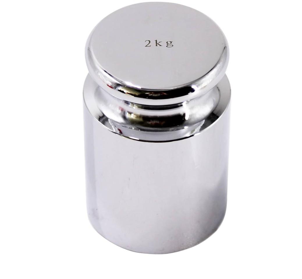 Calibration Weight 2000 Gram M2 Class Chrome Scale Balance Calibration Weight for Digital Scale, Pocket Scale 2KG