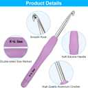 MECHEER Crochet Hooks 12 Sizes Crochet Hook Set, 51 Pack Yarn Crochet Kit for Beginners, Knitting Needles with Ergonomic Handles for Arthritic Hands, Crochet Needle Kit with Blue Case for Crocheters