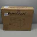 Pamo Babe Travel Crib - Lightweight Baby Playard with Zip Door, Carry Bag for Airplane - Easy to Carry (Black)