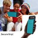 Bemal for iPhone Air Wallet Case, Built-in Card Holder, RFID Blocking, PU Leather Kickstand, Magnetic Closure, Durable Shockproof Phone Cover for iPhone 17 Air for Women and Men, Turquoise