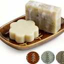 Miamolo Soap Dish for Shower, Bar Soap Holder with Raised Ridges, Non-Stick | Ceramic Soap Saver, Ideal for Counter & Countertop | Versatile Tray for Sponges, Jewelry & Brush | Easy Cleaning, Dark Brown