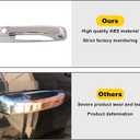 XQSMWF Side Door Handle Exterior Covers Trim Set Chrome Compatible with Dodge Ram 1500 2500 3500 2009 2010 2011 2012 2013 2014 2015 2016 2017 2018