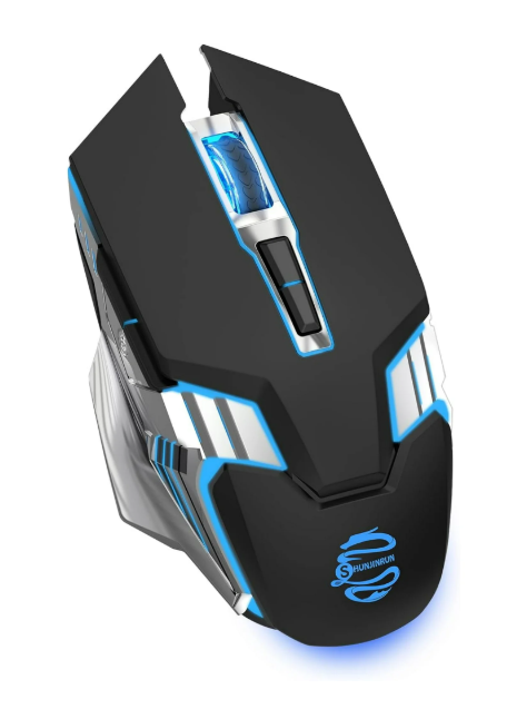 SHUNJINRUN
Bluetooth Mouse Wireless, Rechargeable, Multi-Device(2.4G/BT5.0/BT3.0), 7 Buttons, Silent Click, Ergonomic, 7-Color Backlit, LED Light up Mice for Laptop, Computer, Mac, PC, Chromebook - Black
