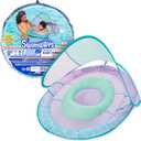 SwimWays Baby Spring Float with Adjustable Canopy and UPF Sun Protection, Blue Lobster (Mermaid)