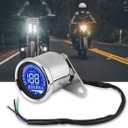 Universal Motorcycle Odometer LCD Digital Speedometer Tachometer Gauges with Night Light Fit for Most Popular 12V Motorbike