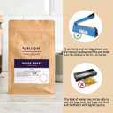 Resealable Side Zipper Coffee Bags with Degassing Valve, High Barrier Natural Kraft Coffee Pouches with Aluminum Foil Liner, Ziplock Food Storage Bags, Longer Shelf Life (100, 4oz/0.25lb)