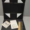 Gift Box | Black Magnetic Gift Box with Ribbon Closure, Foldable Paper Packaging Box for Birthday Wedding Anniversary and Special Occasions, 23 x 16 x 10 cm