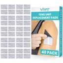 Vive Tens Unit Replacement Pads (40 Pack) - Reusable, Self Adhesive