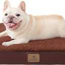 Bedfolks Orthopedic Dog Bed for Large Dogs - Egg Foam Dog Crate Bed with Removable Waterproof Cover, Pet Bed Mat Suitable for Dogs and Pets Up to 65 lbs (36 x 27 x 3 inches, Brown)