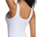 Shapewear Tummy Control Bodysuit Double Lined Brief Women's Deep V Neck Tank Top Backless Slim Fit Going Out